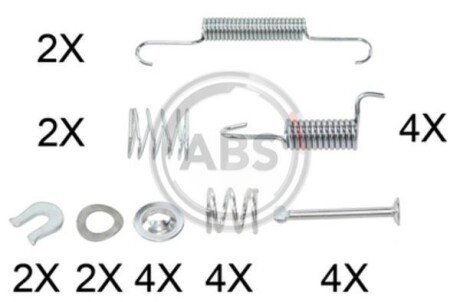 Монтажний к-кт гальм. колодок MITSUBISHI OUTLANDER II (CW_W), ASX (GA_W_) (ABS) A.B.S. A.B.S. 0010Q