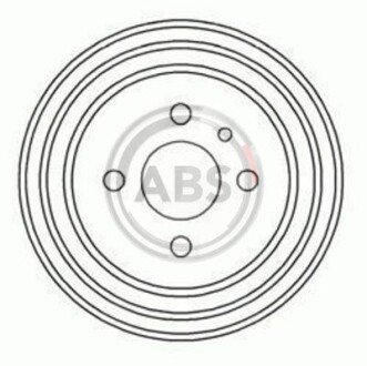 Гальмівний барабан задн. Passat 93-96 A.B.S. A.B.S. 2373S