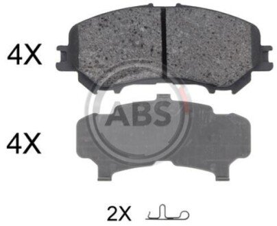 Колодка гальм. диск. NISSAN QASHQAI, RENAULT KADJAR передн. (ABS) A.B.S. A.B.S. 35045