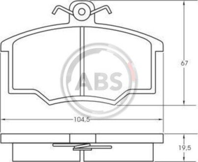 Гальмівні колодки пер. Audi 100/80 (80-91) A.B.S. A.B.S. 36138