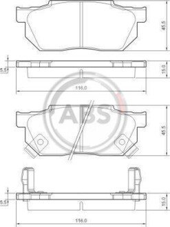 Гальмівні колодки пер. Civic/Prelude/Accord 81-95 A.B.S. A.B.S. 36167