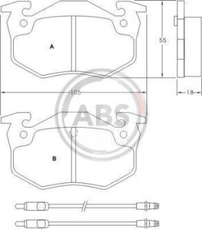 Гальмівні колодки V6 (82-94) A.B.S. A.B.S. 36503