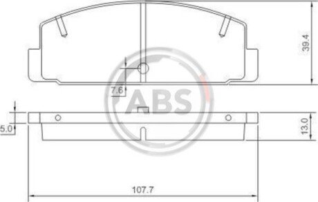 Гальмівні колодки зад. Mazda 323/626 94-04 (akebono) A.B.S. A.B.S. 36571