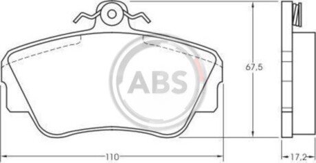 Гальмівні колодки пер. Volvo 400 Series 88-97 A.B.S. A.B.S. 36703