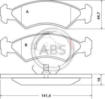 Гальмівні колодки пер. Fiesta/KA (95-08) A.B.S. A.B.S. 36707