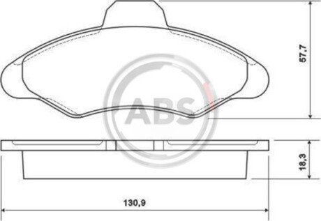 Гальмівні колодки пер. Ford Escort/Fiesta 90-02 A.B.S. A.B.S. 36709