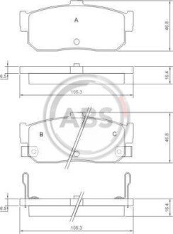 Гальмівні колодки зад. Nissan Almera 95-00/Maxima 00-03 A.B.S. A.B.S. 36742