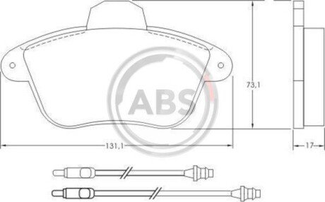 Гальмівні колодки пер. Peugeot 605 89-99 A.B.S. A.B.S. 36765