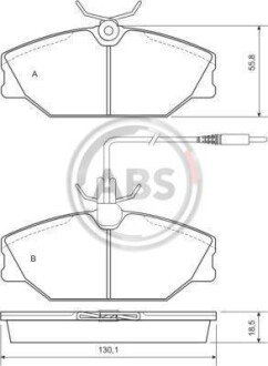 Гальмівні колодки пер. Megane/Scenic/Laguna/Safrane/Sport 92-03 A.B.S. A.B.S. 36769