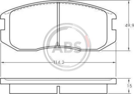 Гальмівні колодки пер. Galloper/L200/L300/Lancer/Pajero (87-13) A.B.S. A.B.S. 36772