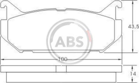 Гальмівні колодки зад. Mazda 626 91-02 (akebono) A.B.S. A.B.S. 36796