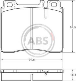 Гальмівні колодки пер. W140/W140/W140/W124/W140 91-99 A.B.S. A.B.S. 36825