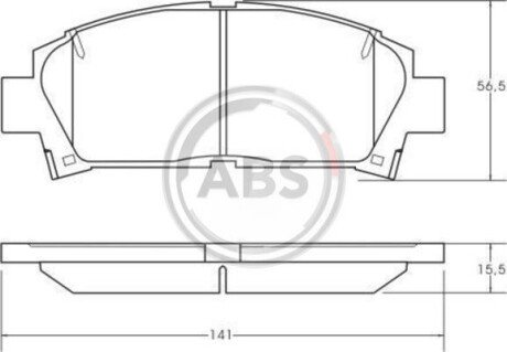 Гальмівні колодки пер. Avensis/Camry/Carina 89-03 (AKEBONO) A.B.S. A.B.S. 36866