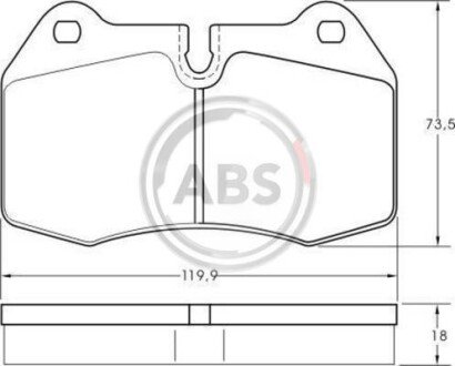 Гальмівні колодки пер. BMW 5(E39)/7(E38) 96-04 (brembo) A.B.S. A.B.S. 36958