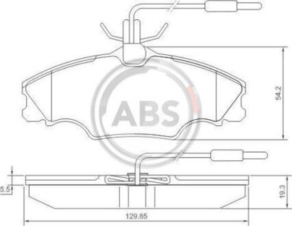 Гальмівні колодки пер. 406 95-04 (TRW) A.B.S. A.B.S. 36976