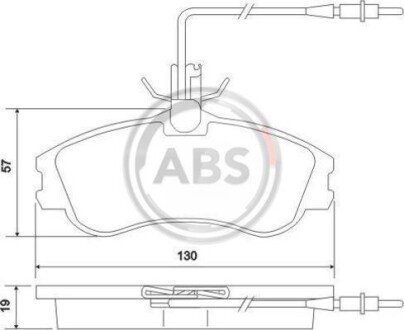 Гальмівні колодки пер. Berlingo/Partner 96-01 (Lucas) (з датчиком) A.B.S. A.B.S. 37016