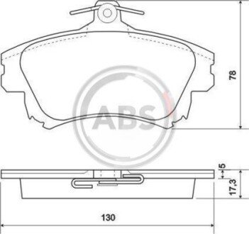 Гальмівні колодки пер. S40/V40 95-04 A.B.S. A.B.S. 37020