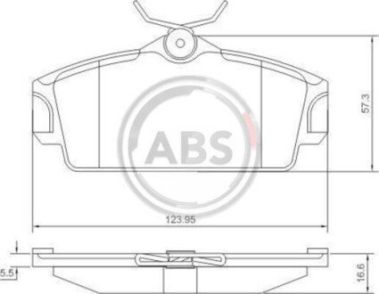 Гальмівні колодки пер. Nissan Almera 00-/Primera 91-02 (TRW) A.B.S. A.B.S. 37046