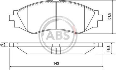 Гальмівні колодки пер. Astra/Lanos/LeMans/Nexia/Nubira (94-11) A.B.S. A.B.S. 37055