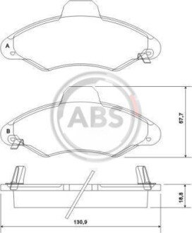 Гальмівні колодки пер. Ford Escort/Fiesta 90-02 A.B.S. A.B.S. 37127