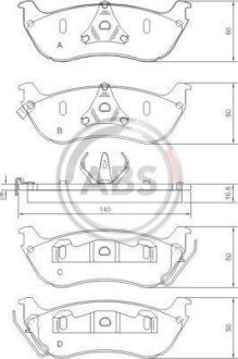 Гальмівні колодки зад. MB M-Class (W163) 98-05 (Bosch) A.B.S. A.B.S. 37148