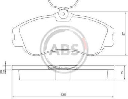 Гальмівні колодки пер. Berlingo/Partner 96-01 (Lucas) A.B.S. A.B.S. 37152