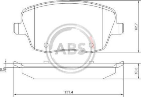 Гальмівні колодки пер. VW Polo 02-/Skoda Fabia 99-14 (TRW) A.B.S. A.B.S. 37241