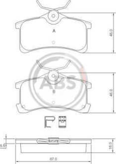 Гальмівні колодки зад. Avensis/Corolla 97-03 1.4-2.0 A.B.S. A.B.S. 37270