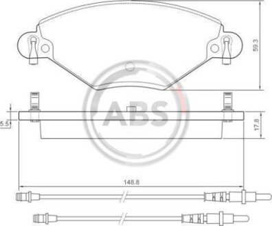 Гальмівні колодки пер. Citroen C5 01- (Bosch) A.B.S. A.B.S. 37277