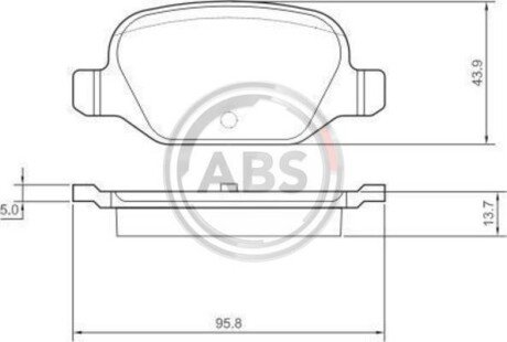 Гальмівні колодки зад. 500/Punto (99-21) A.B.S. A.B.S. 37311