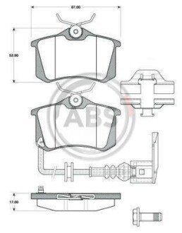 Гальмівні колодки зад. Caddy III/IV/Passat/Audi A4/A6 (Lucas) A.B.S. A.B.S. 37334