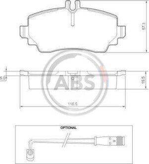 Гальмівні колодки пер. W414 (01-05) A.B.S. A.B.S. 37336