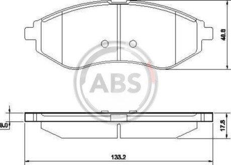 Гальмівні колодки пер. Aveo/Kalos 03- (AKEBONO) A.B.S. A.B.S. 37352