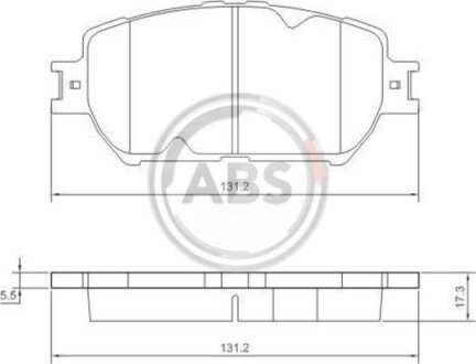 Гальмівні колодки пер. Toyota Camry 96-06 (akebono) A.B.S. A.B.S. 37356