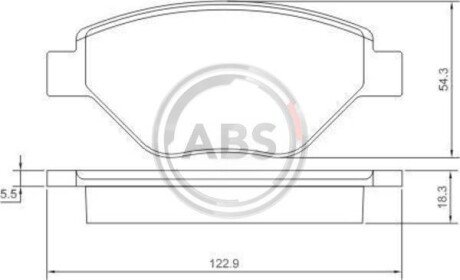 Гальмівні колодки пер. Megane (03-08) A.B.S. A.B.S. 37398