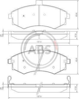 Гальмівні колодки пер. Matrix/Lavita/Elantra/Lantra/Coupe/Cerato 98-10 A.B.S. A.B.S. 37403