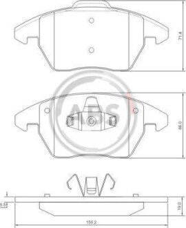 Гальмівні колодки пер. Citroen C4/Peugeot 207/208/307/308/Jetta IV 07- A.B.S. A.B.S. 37429