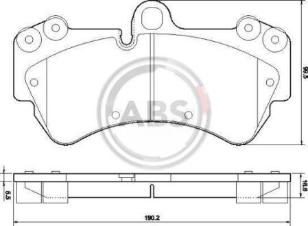 Гальмівні колодки пер. Touareg/Cayenne 02-10 A.B.S. A.B.S. 37445