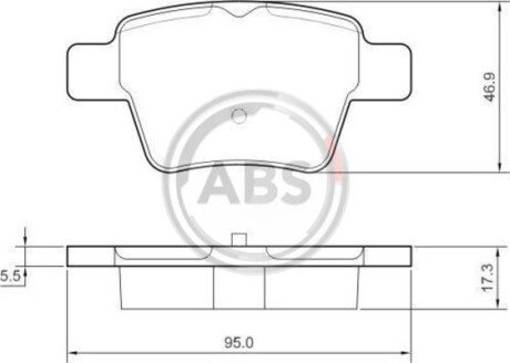 Гальмівні колодки зад. Peugeot 207/307/Citroen C4 06- (Bosch) A.B.S. A.B.S. 37475