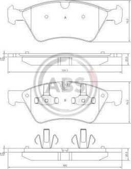 Гальмівні колодки пер. W251/W164/W463/W164/W211 03-14 A.B.S. A.B.S. 37507