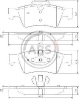 Гальмівні колодки зад. W251/W164/W463/W164/W209 05-14 A.B.S. A.B.S. 37509