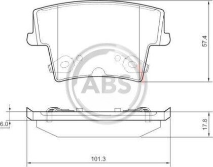 Гальмівні колодки зад. Chrysler 300C 04- A.B.S. A.B.S. 37512