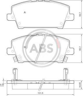 Гальмівні колодки пер. Civic 05-11 A.B.S. A.B.S. 37529