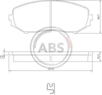 Гальмівні колодки пер. Suzuki Grand Vitara 05-15 (tociko) A.B.S. A.B.S. 37531