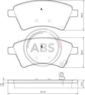 Гальмівні колодки пер. Suzuki SX4 04> A.B.S. A.B.S. 37532