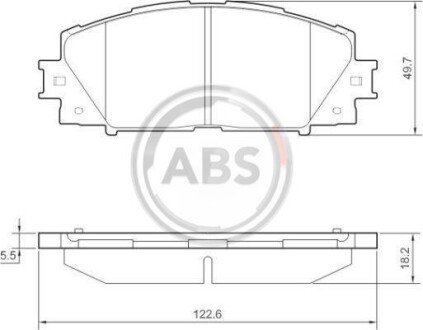 Гальмівні колодки пер. Toyota Yaris 07- (akebono) A.B.S. A.B.S. 37542