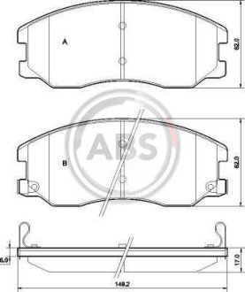 Гальмівні колодки пер. Chevrolet Captiva 06- (akebono) A.B.S. A.B.S. 37582