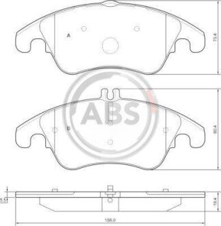 Гальмівні колодки пер. MB C/E-клас (W204/W212) 07- A.B.S. A.B.S. 37586