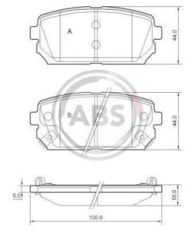 Гальмівні колодки зад. KIA Carens 07> A.B.S. A.B.S. 37621