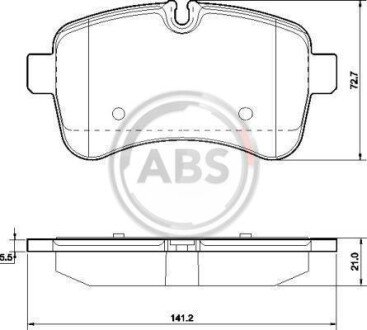 Гальмівні колодки зад. Iveco Daily 06-14 (brembo) A.B.S. A.B.S. 37630